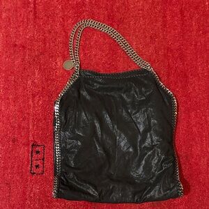 Stella McCartney Large Falabella Tote Black Suede